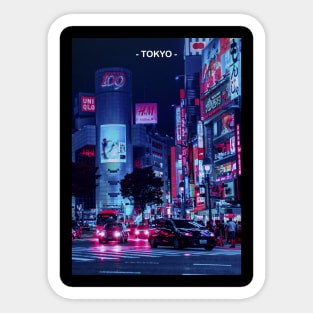 Tokyo Street Neon Synthwave Sticker